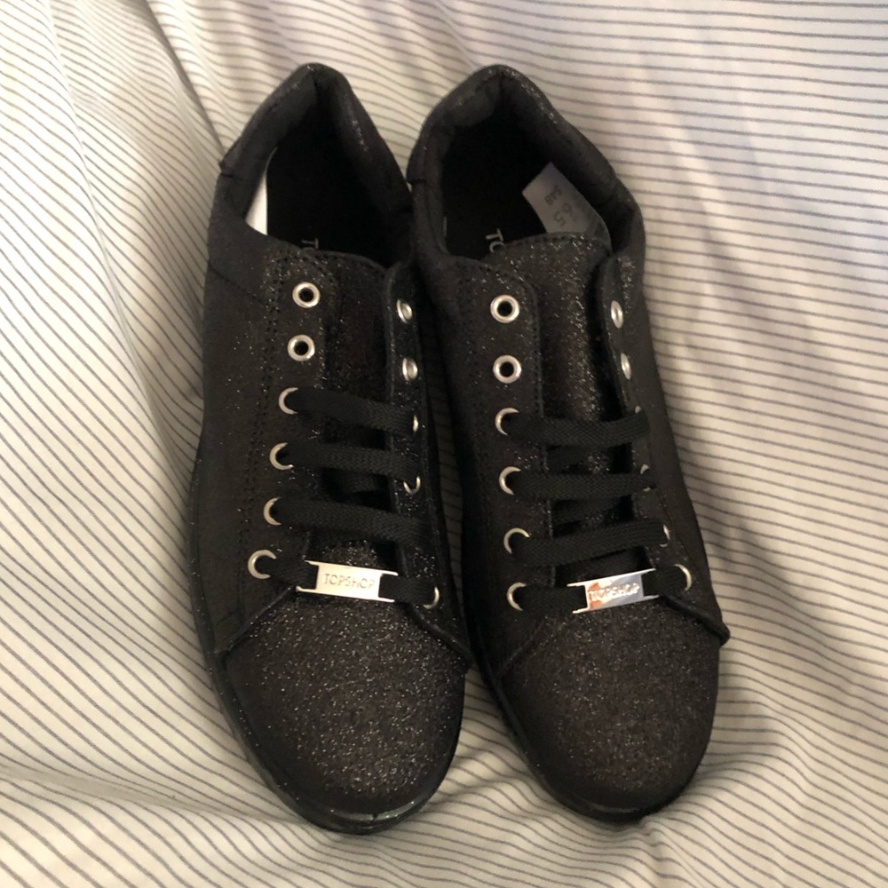 Black Glitter Sneakers